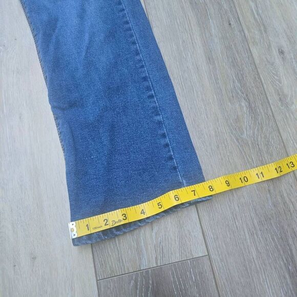 Curve Appeal high rise kick flare ankle blue stretch jeans size 4/27 - Picture 5 of 9